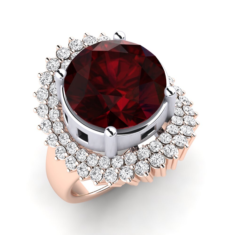 18ct Rose & White Gold Ring Evan