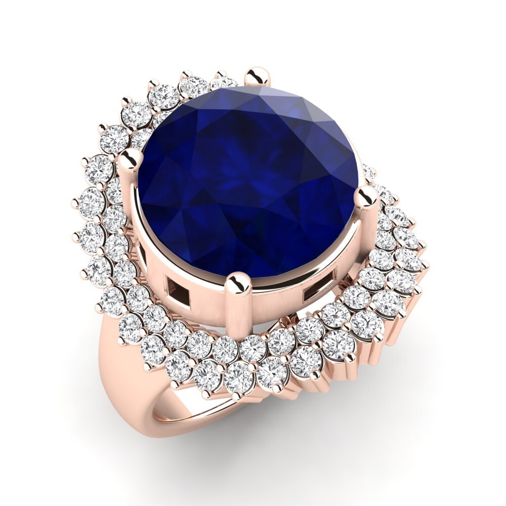 14k Rose Gold Sapphire Ring Evan