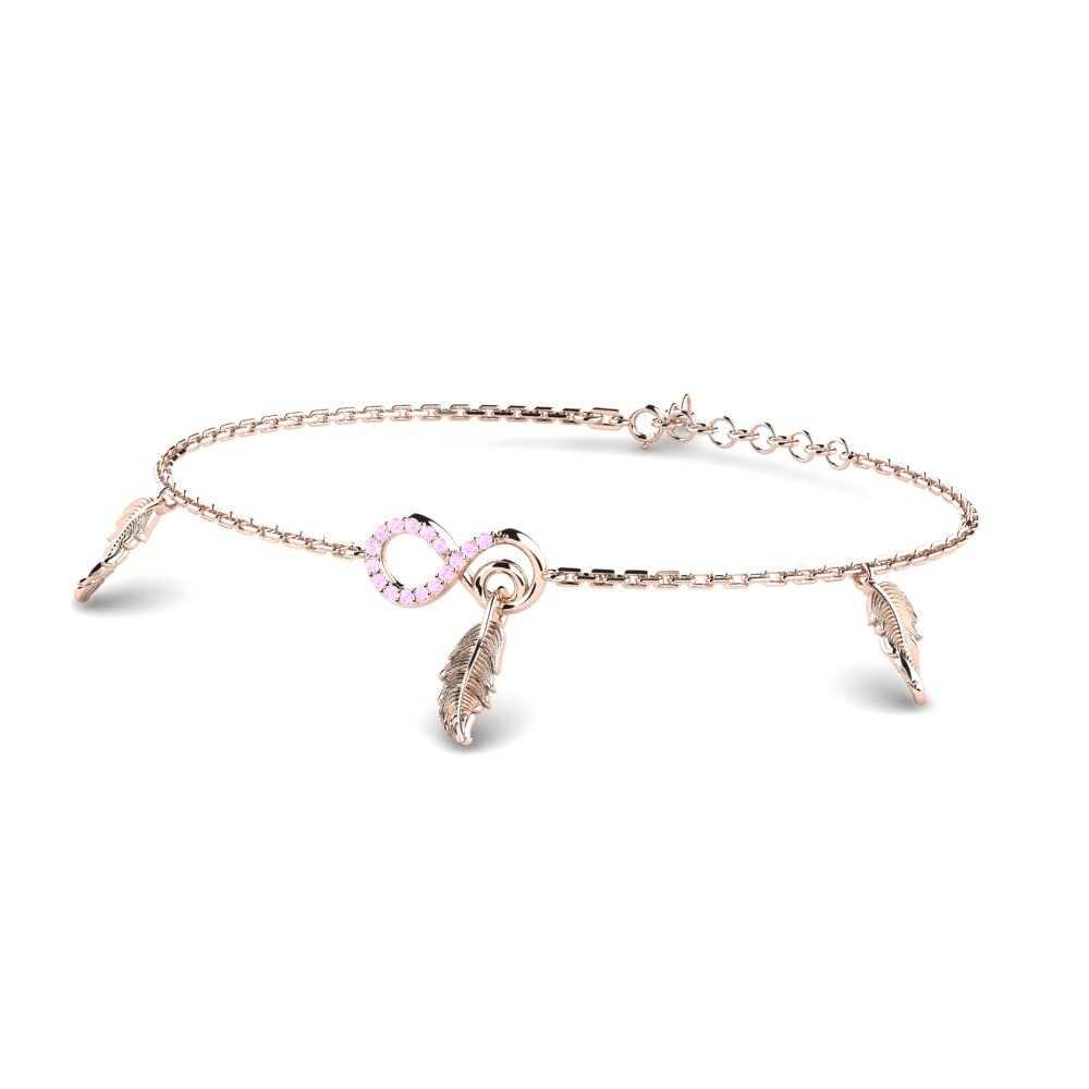 9ct Rose Gold Pink Sapphire Women's Bracelet Evasion