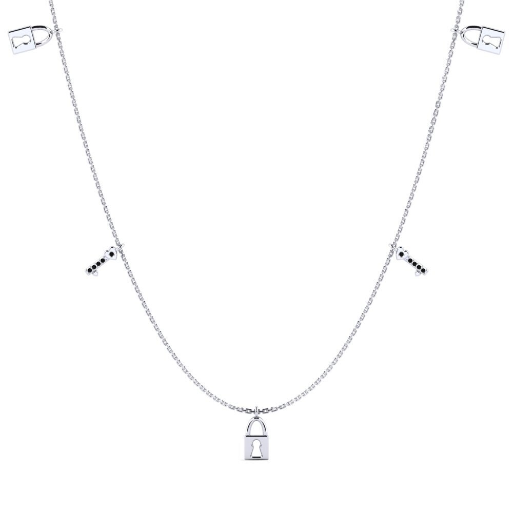 Black Sapphire Women's Necklace Yvone