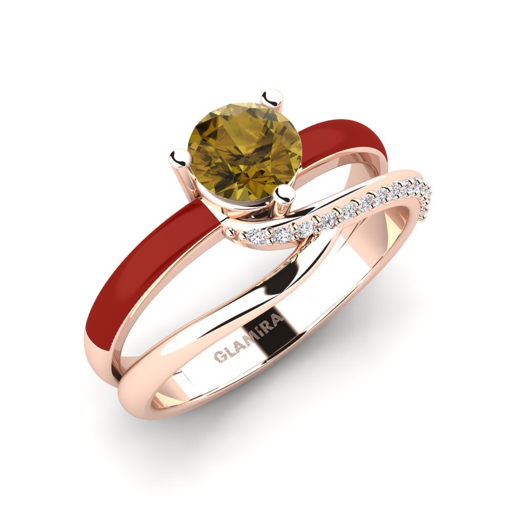 Brown Zircon Engagement Ring Everg