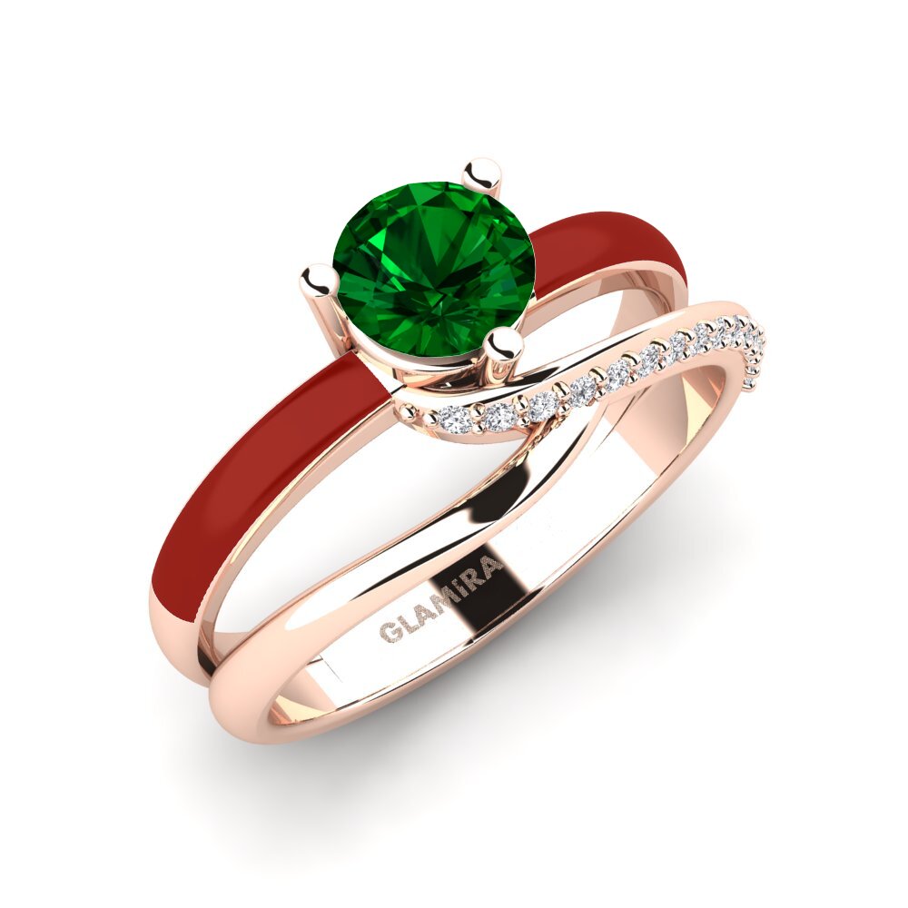 Green Zirconia Engagement Ring Everg