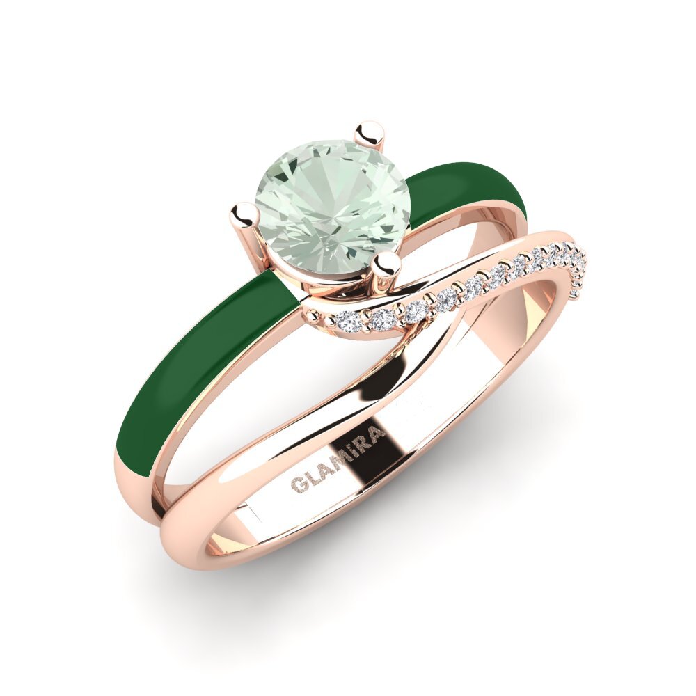 Green Amethyst Engagement Ring Everg