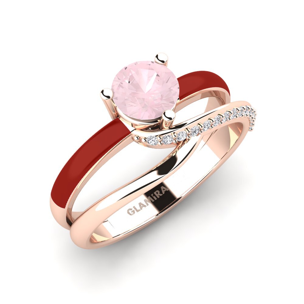 Rose Quartz Engagement Ring Everg
