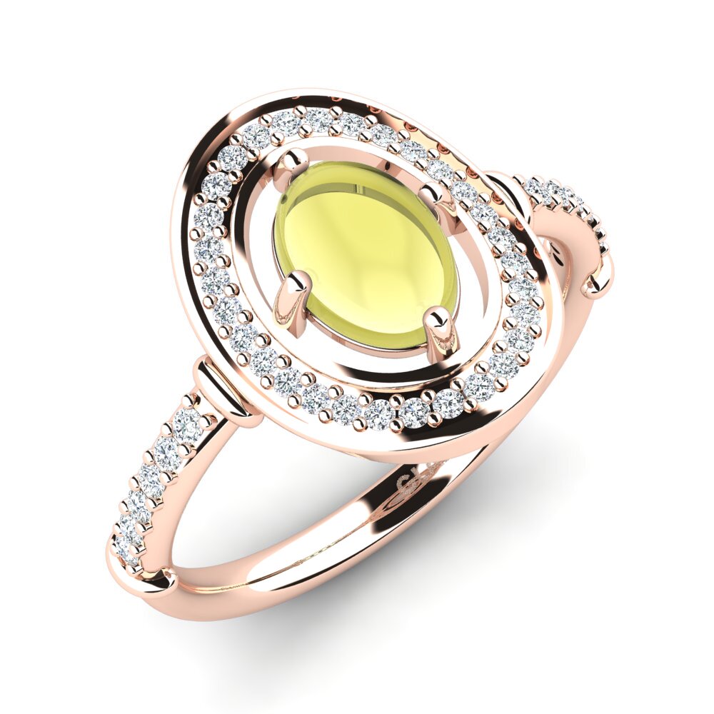 Cabochon Zitronentopas Ring Evonna