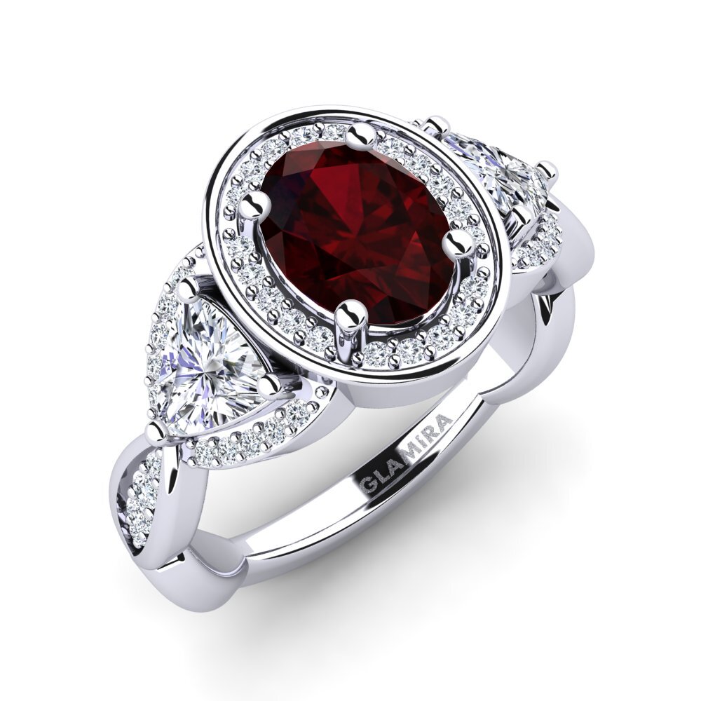 Garnet Engagement Ring Ewalina