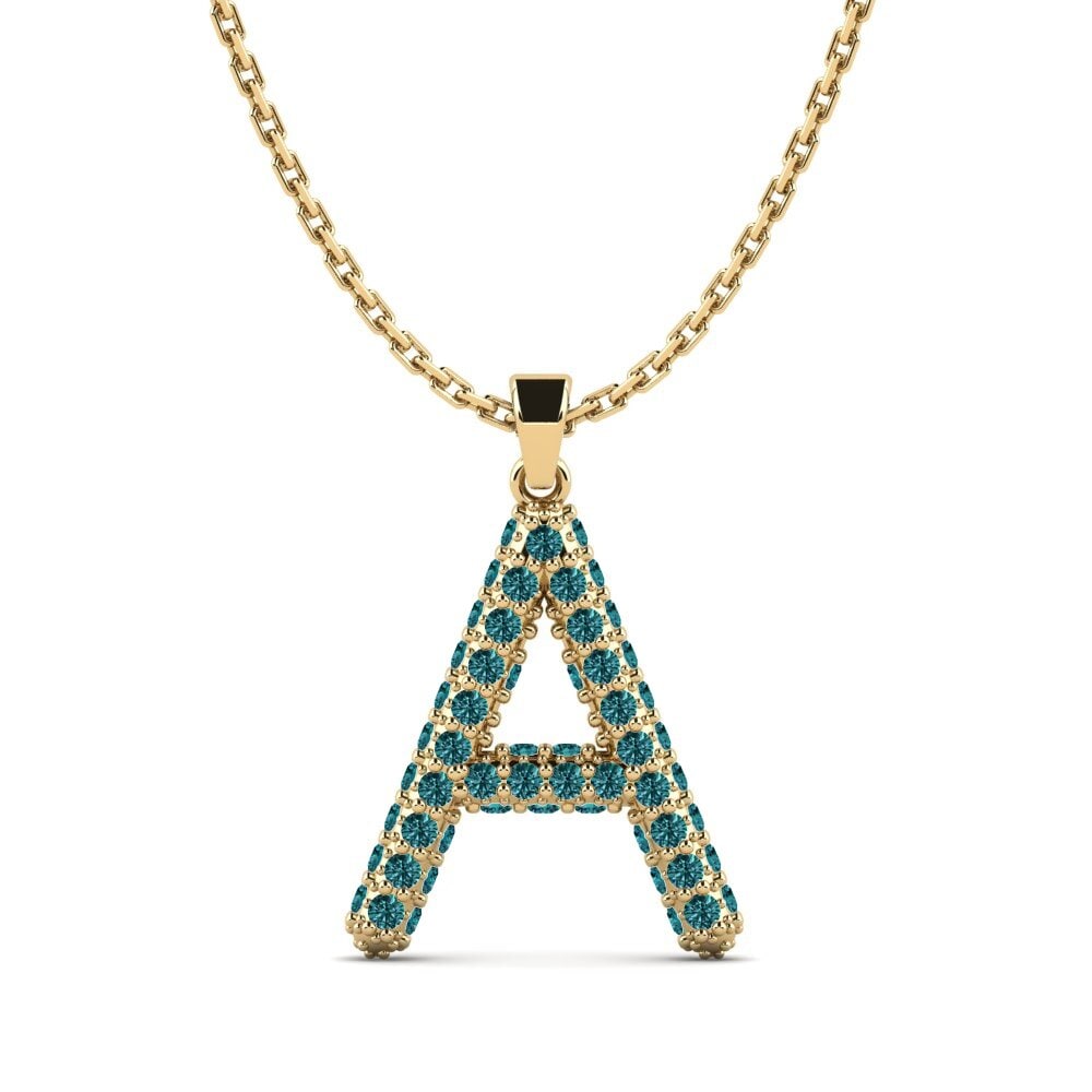 Blauer Diamant Damen anhänger Exeren - A
