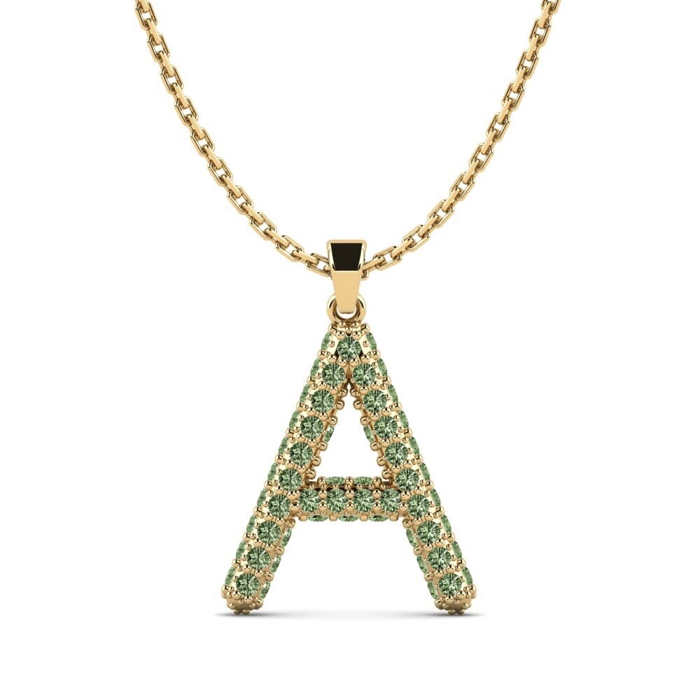 Grüner Diamant Damen anhänger Exeren - A