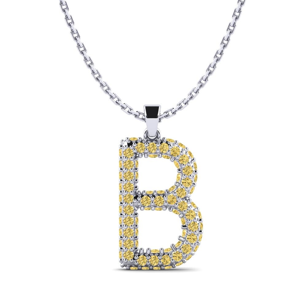 Gelber Diamant Damen anhänger Exeren - B