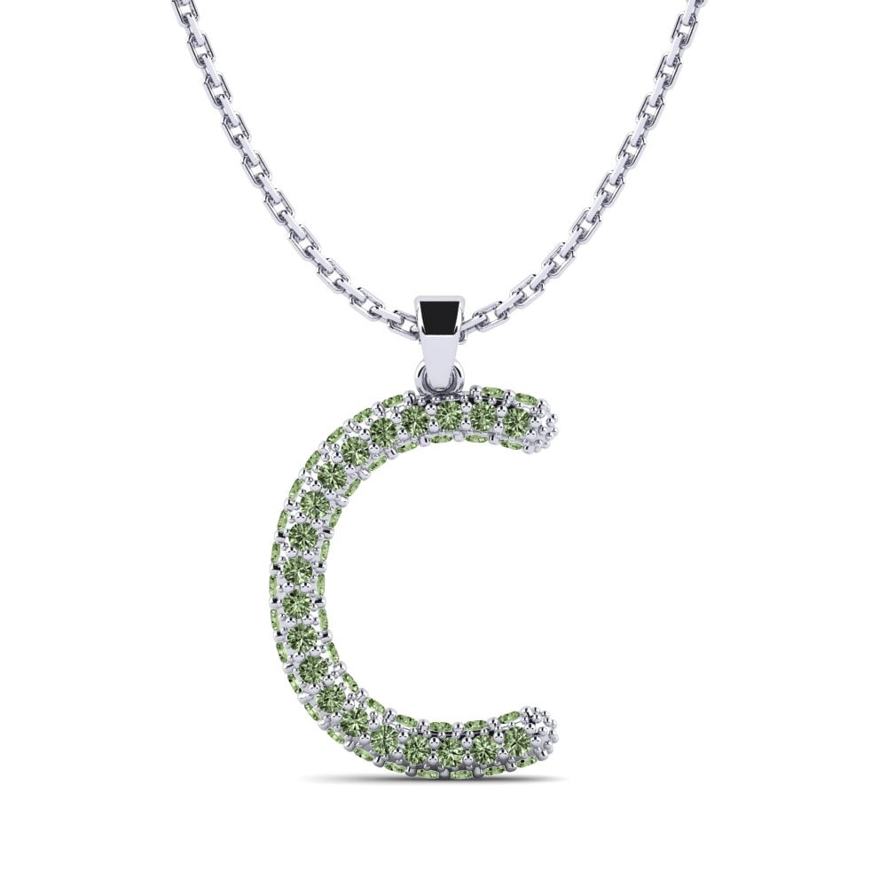 Grüner Diamant Damen anhänger Exeren - C