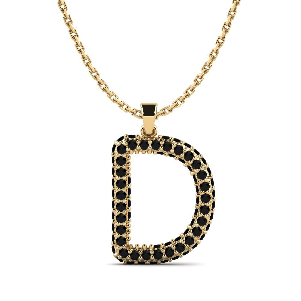 Schwarzer Onyx Damen anhänger Exeren - D