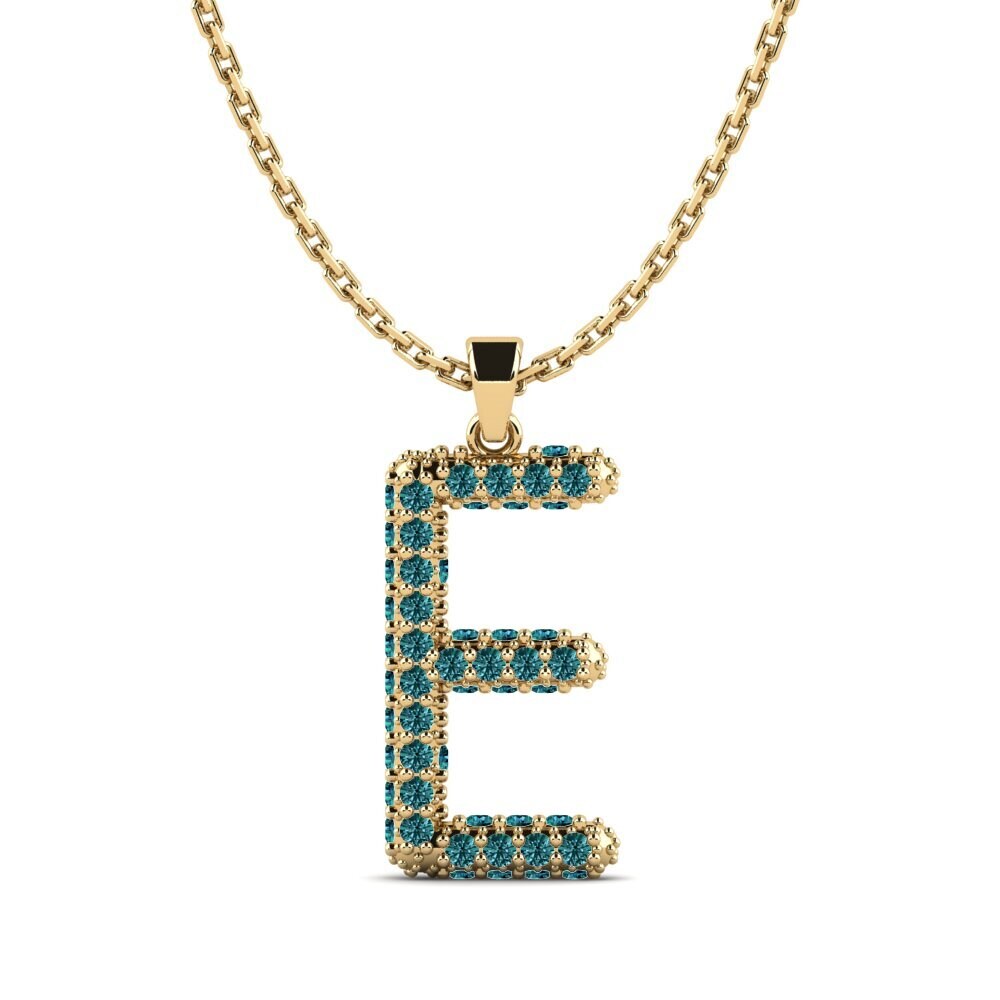 Blauer Diamant Damen anhänger Exeren - E