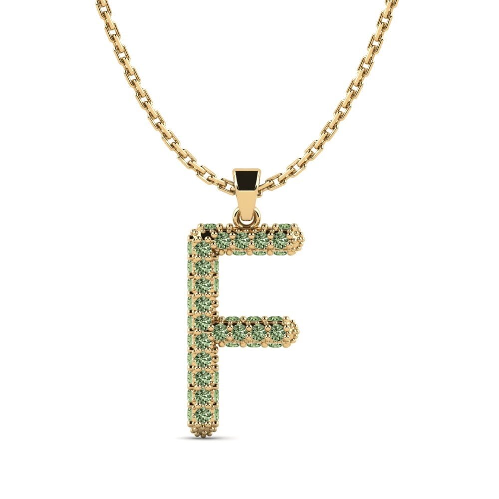 Grüner Diamant Damen anhänger Exeren - F