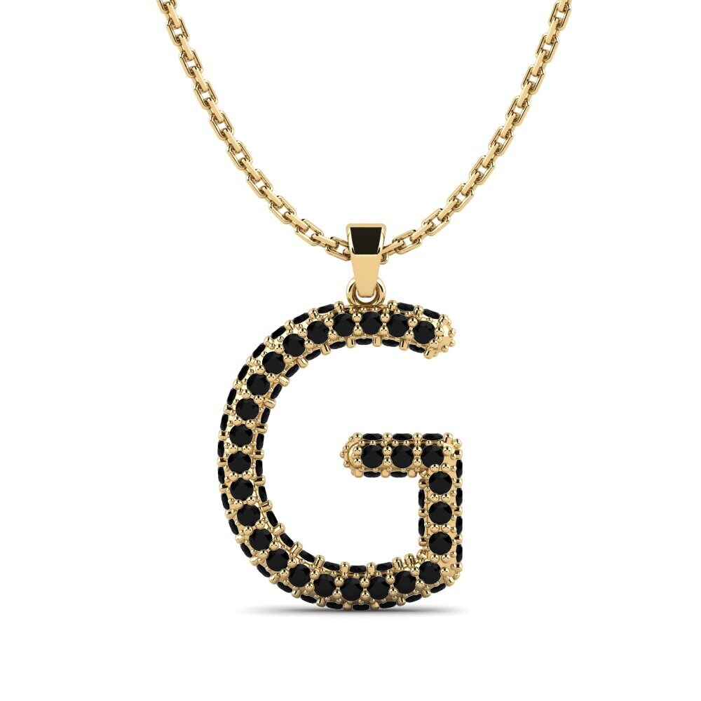 Schwarzer Onyx Damen anhänger Exeren - G