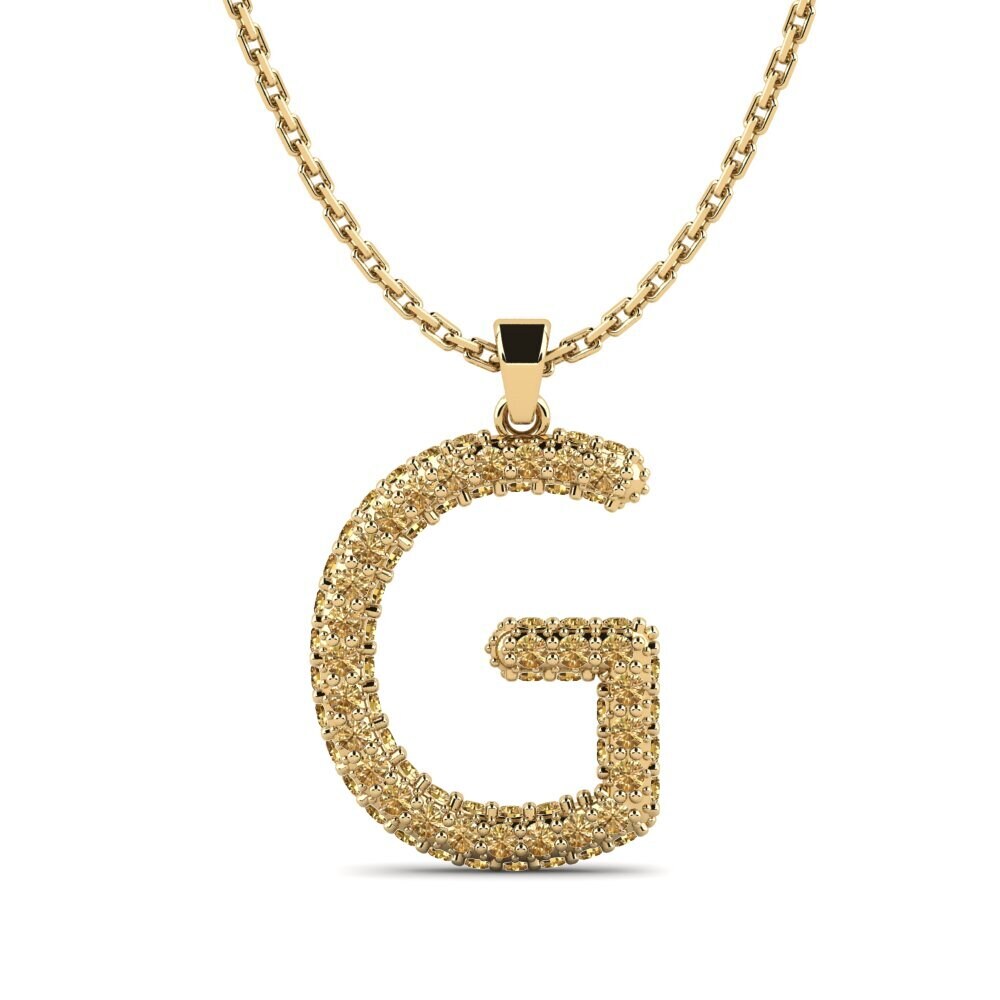 Brauner Diamant Damen anhänger Exeren - G