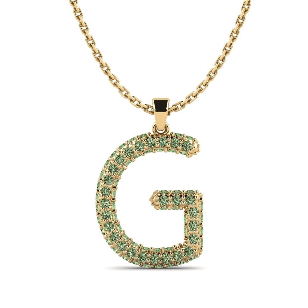 Grüner Diamant Damen anhänger Exeren - G