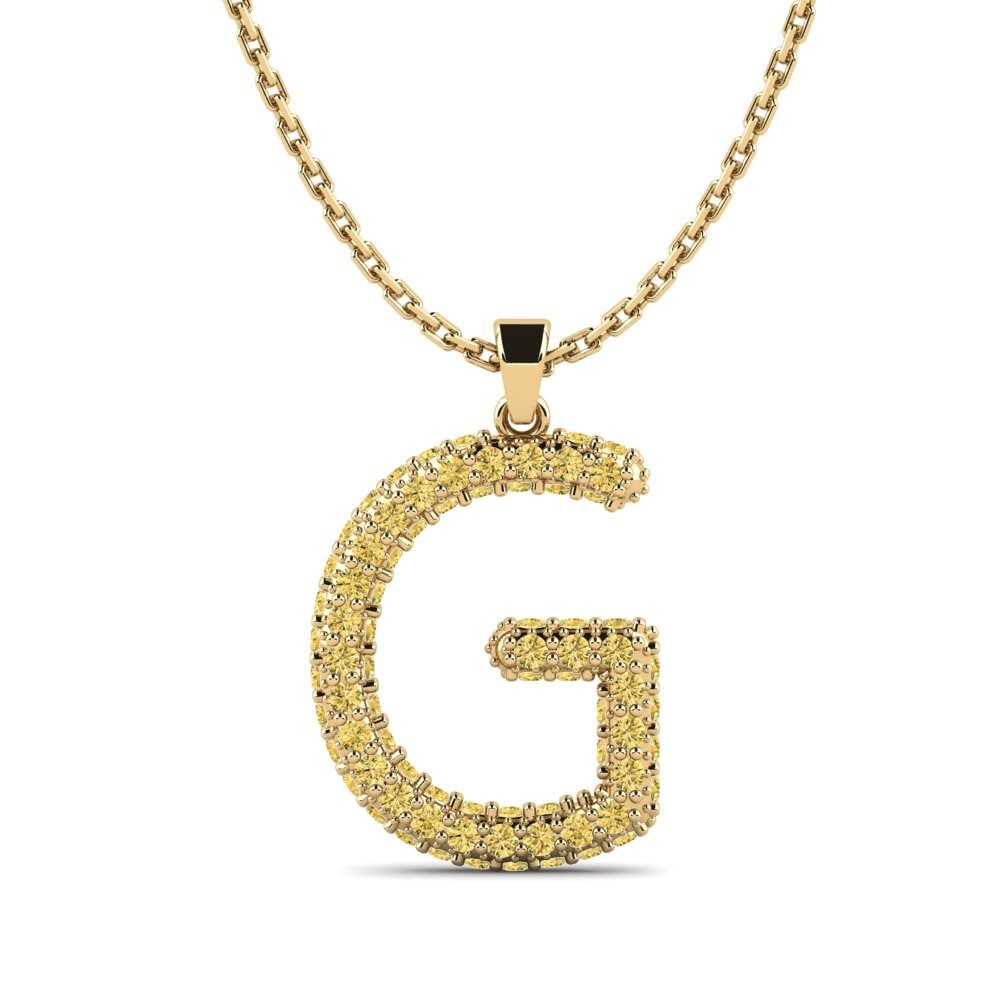 Gelber Diamant Damen anhänger Exeren - G