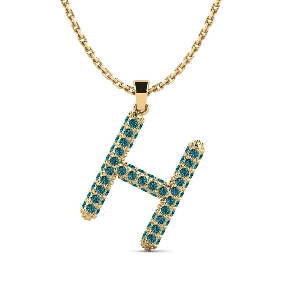 Blauer Diamant Damen anhänger Exeren - H