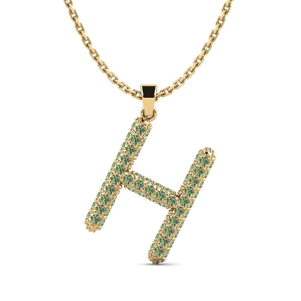 Grüner Diamant Damen anhänger Exeren - H