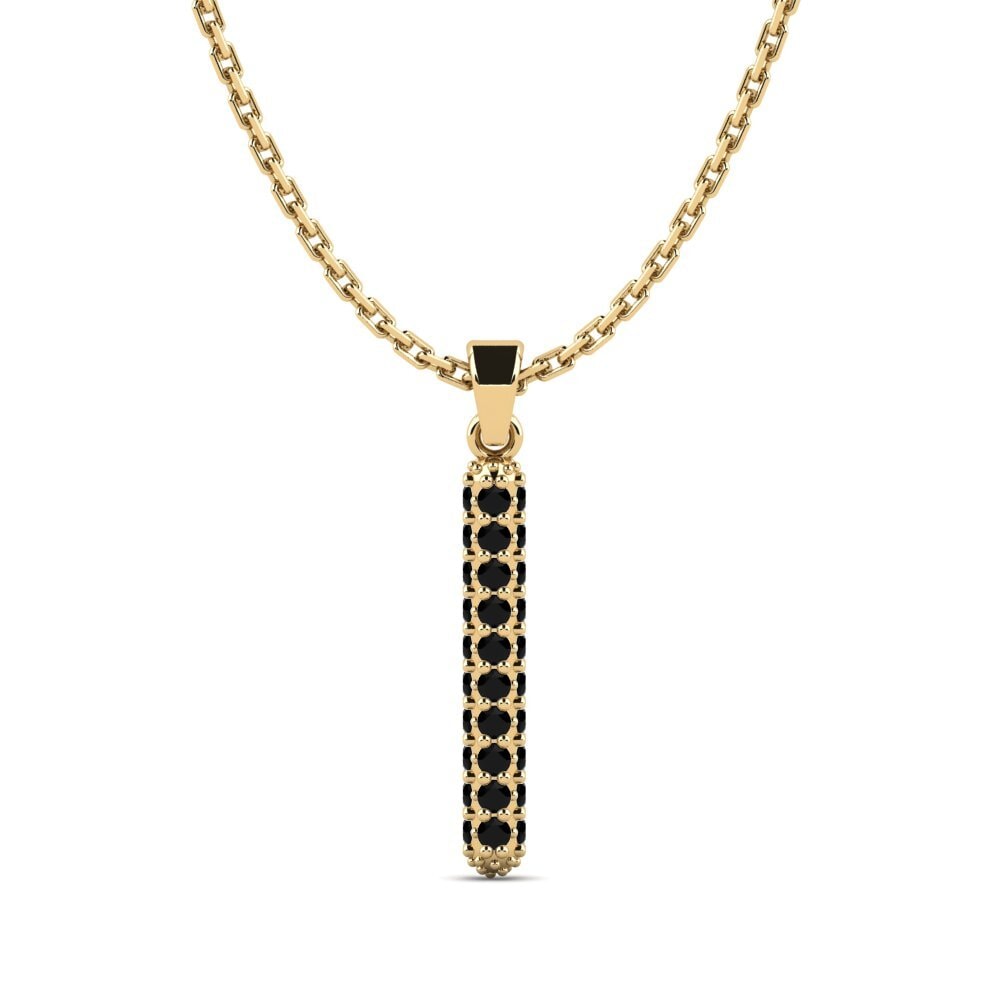 Schwarzer Diamant Damen anhänger Exeren - I