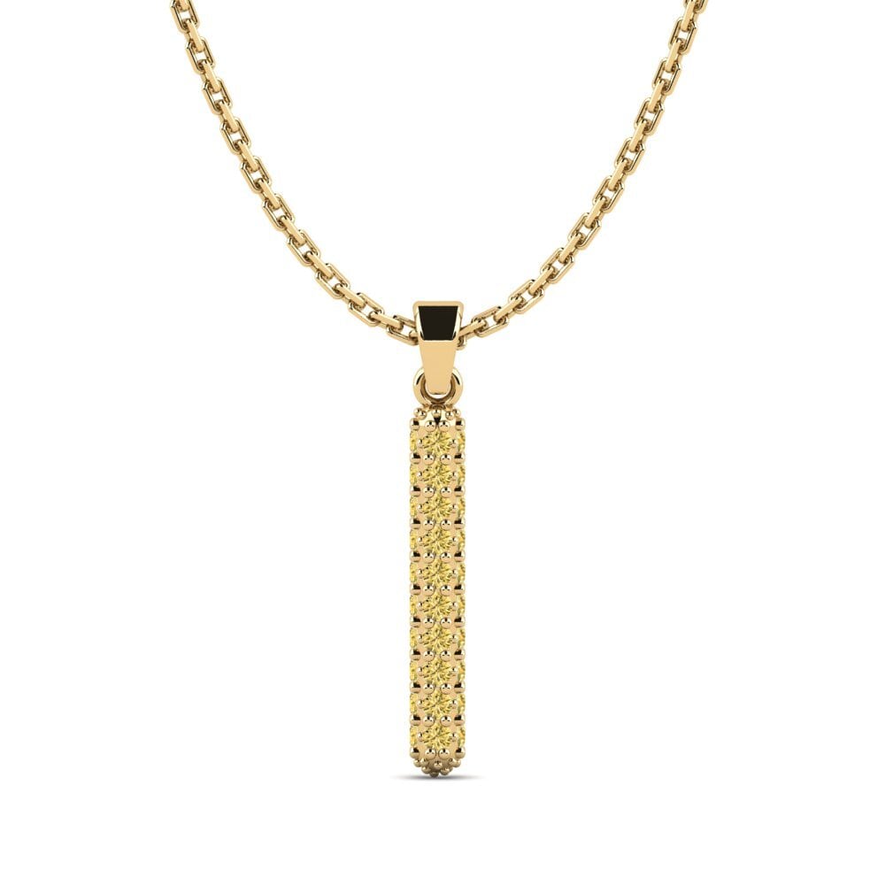 Gelber Diamant Damen anhänger Exeren - I