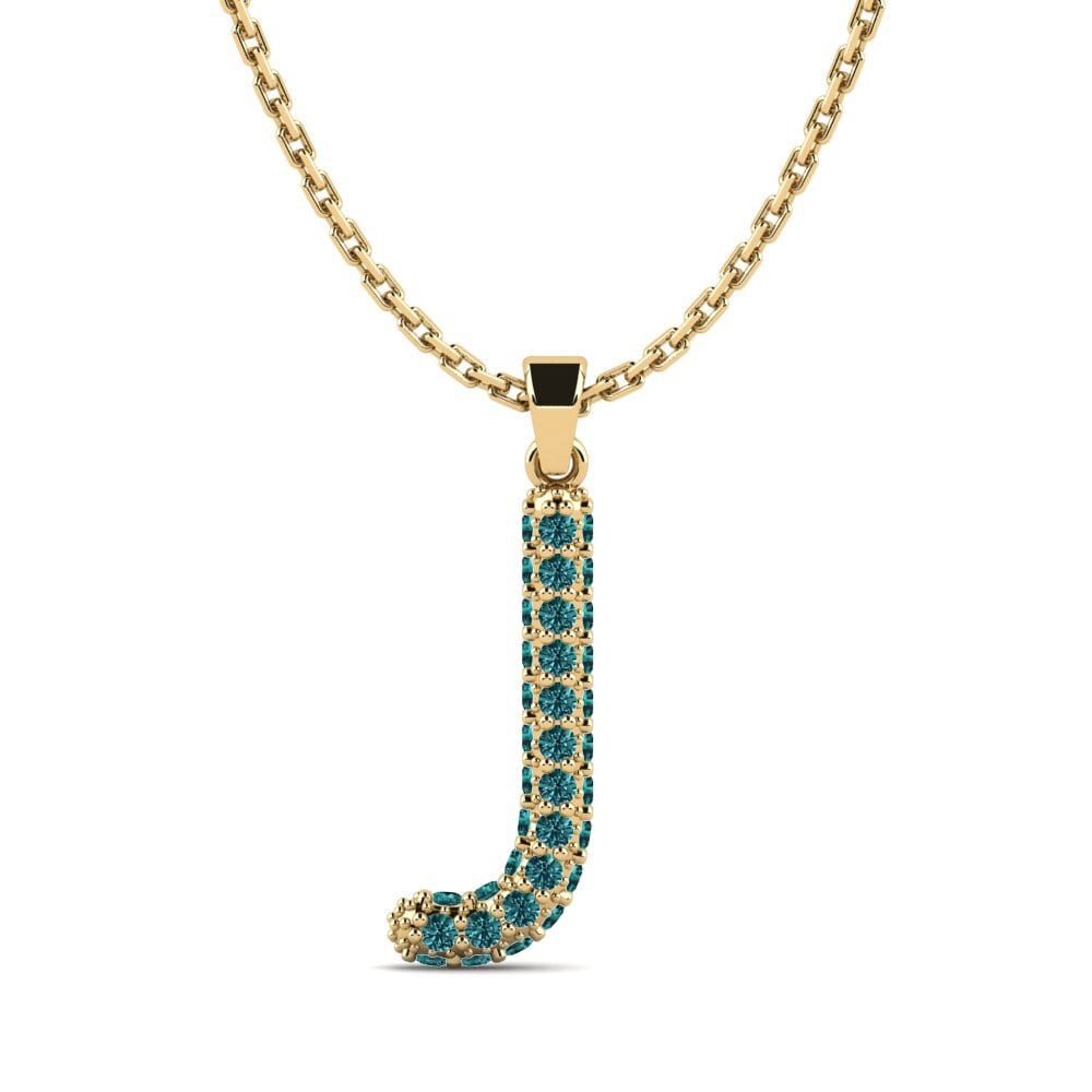 Blauer Diamant Damen anhänger Exeren - J