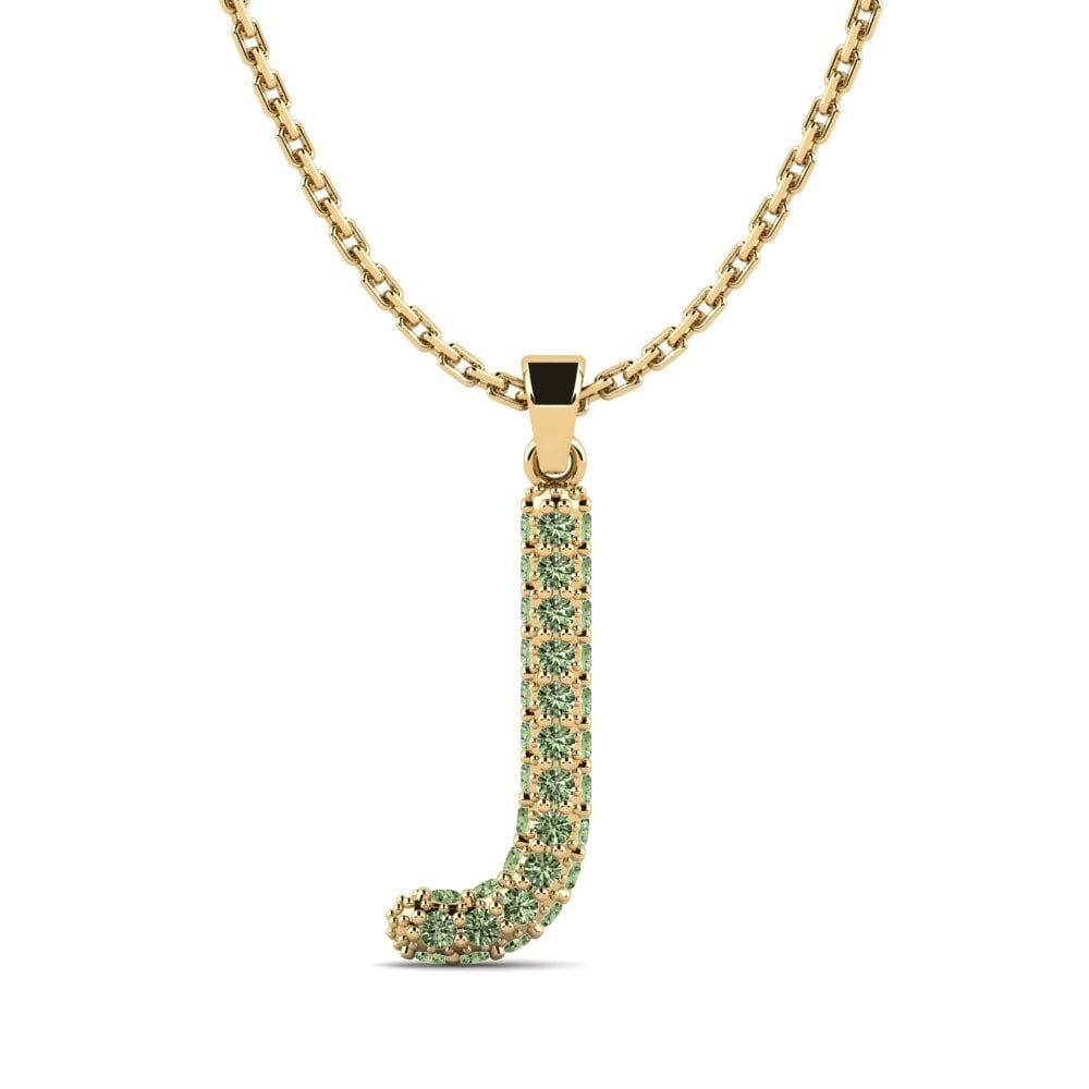 Grüner Diamant Damen anhänger Exeren - J