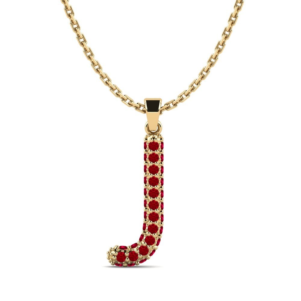 Roter Zirkonia Damen anhänger Exeren - J