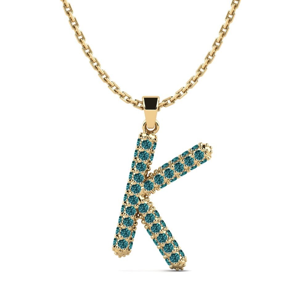 Blauer Diamant Damen anhänger Exeren - K