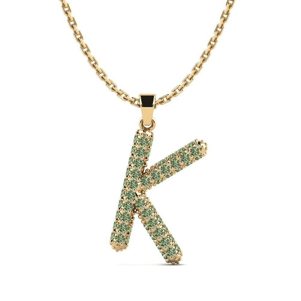 Grüner Diamant Damen anhänger Exeren - K