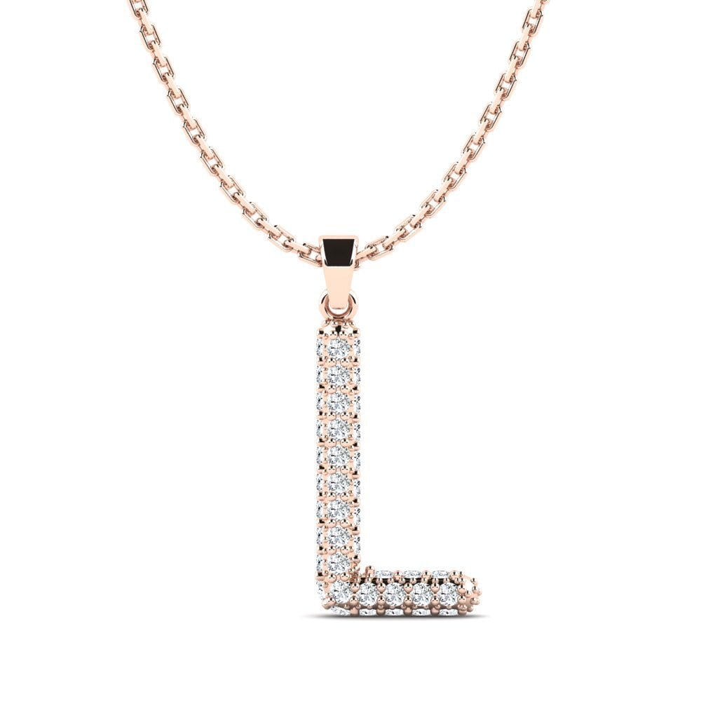 Rotgold 585 Damen anhänger Exeren - L