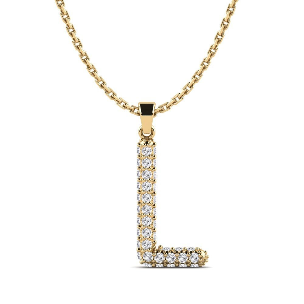 Labor-gezüchteter Diamant Damen anhänger Exeren - L