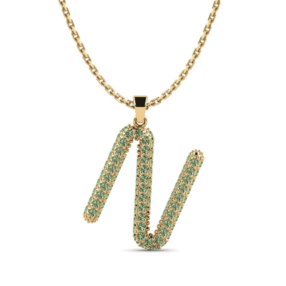 Grüner Diamant Damen anhänger Exeren - N