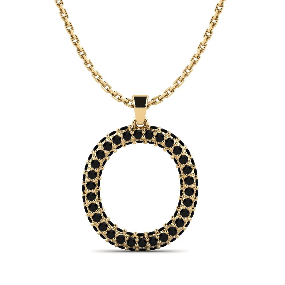 Schwarzer Onyx Damen anhänger Exeren - O