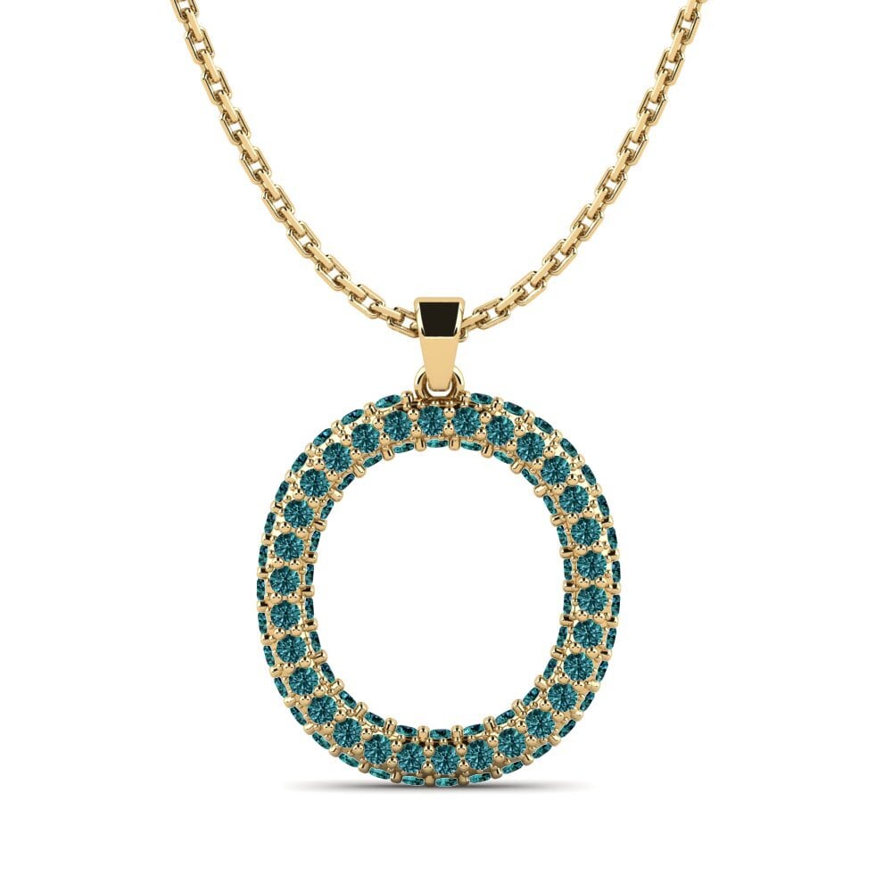 Blauer Diamant Damen anhänger Exeren - O