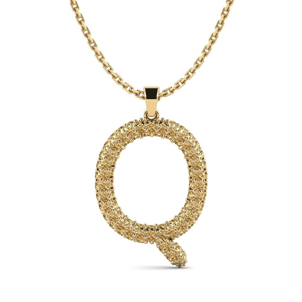 Brauner Diamant Damen anhänger Exeren - Q