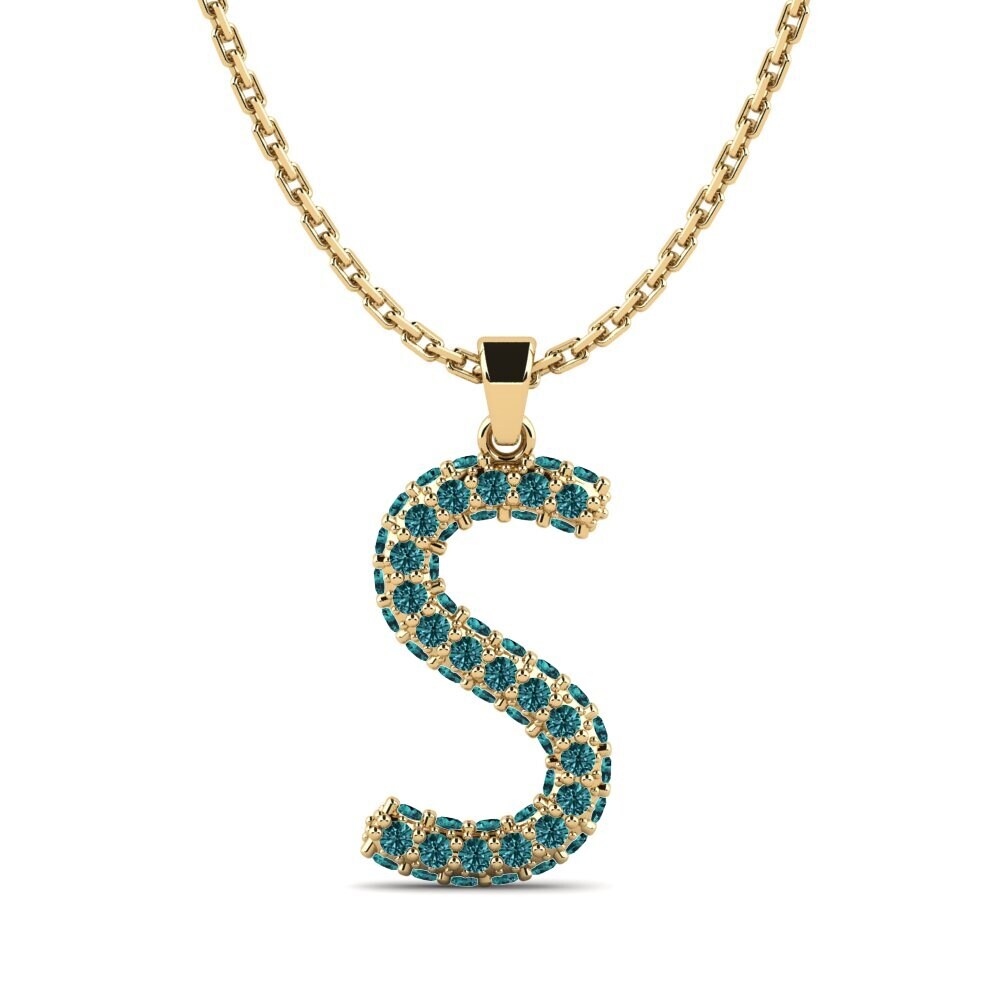 Blauer Diamant Damen anhänger Exeren - S