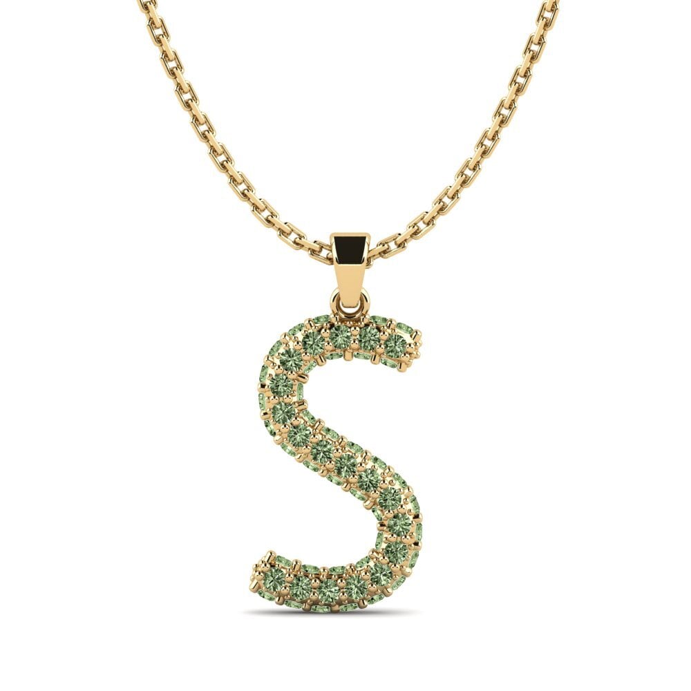 Grüner Diamant Damen anhänger Exeren - S