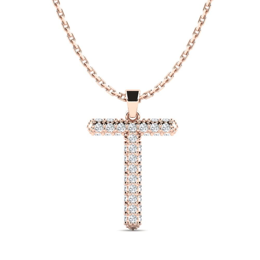 Rotgold 585 Damen anhänger Exeren - T