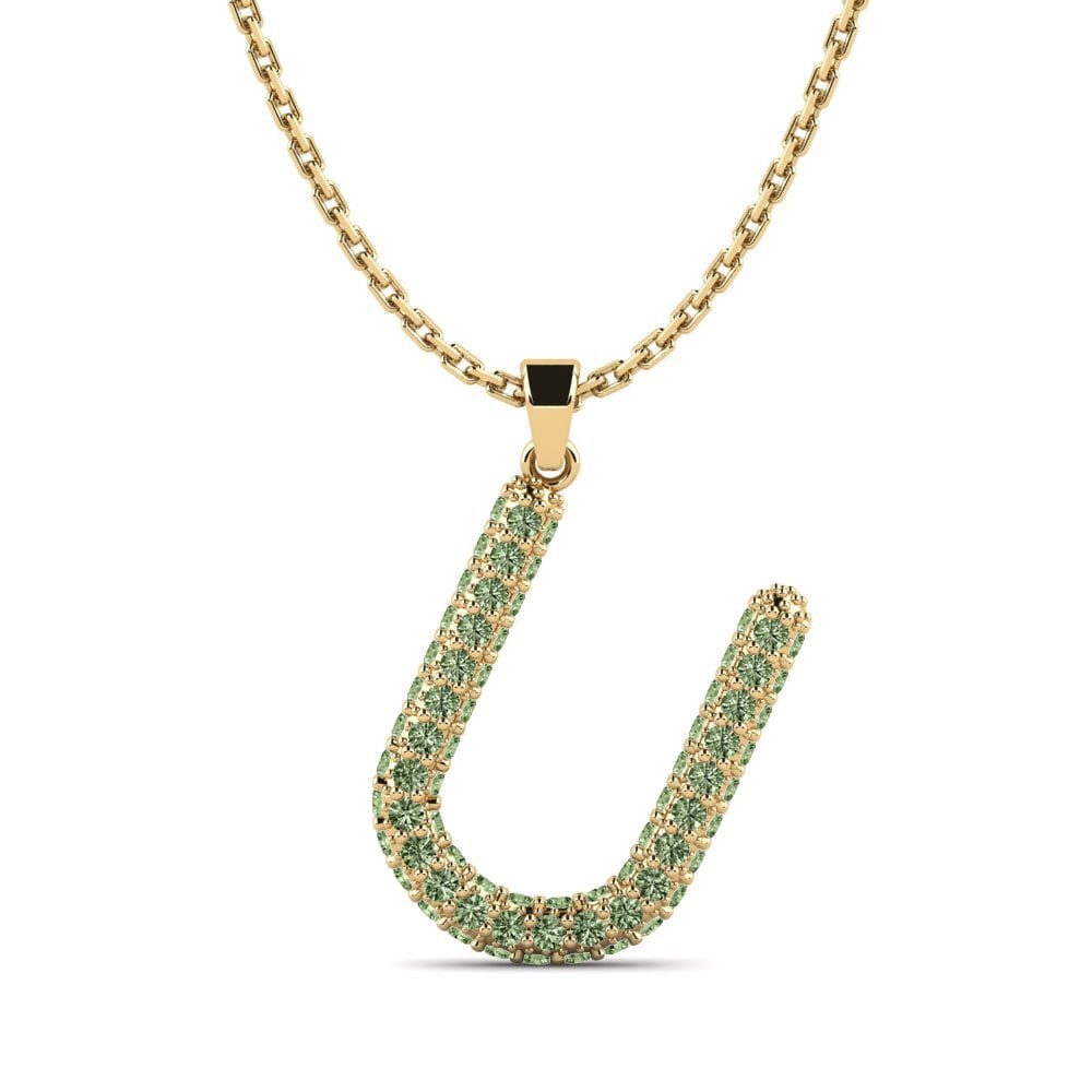 Grüner Diamant Damen anhänger Exeren - U