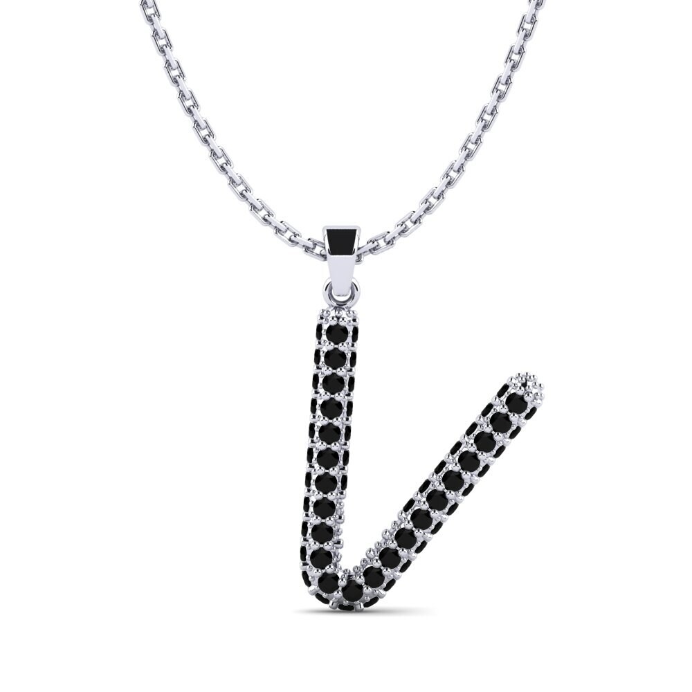 Schwarzer Onyx Damen anhänger Exeren - V