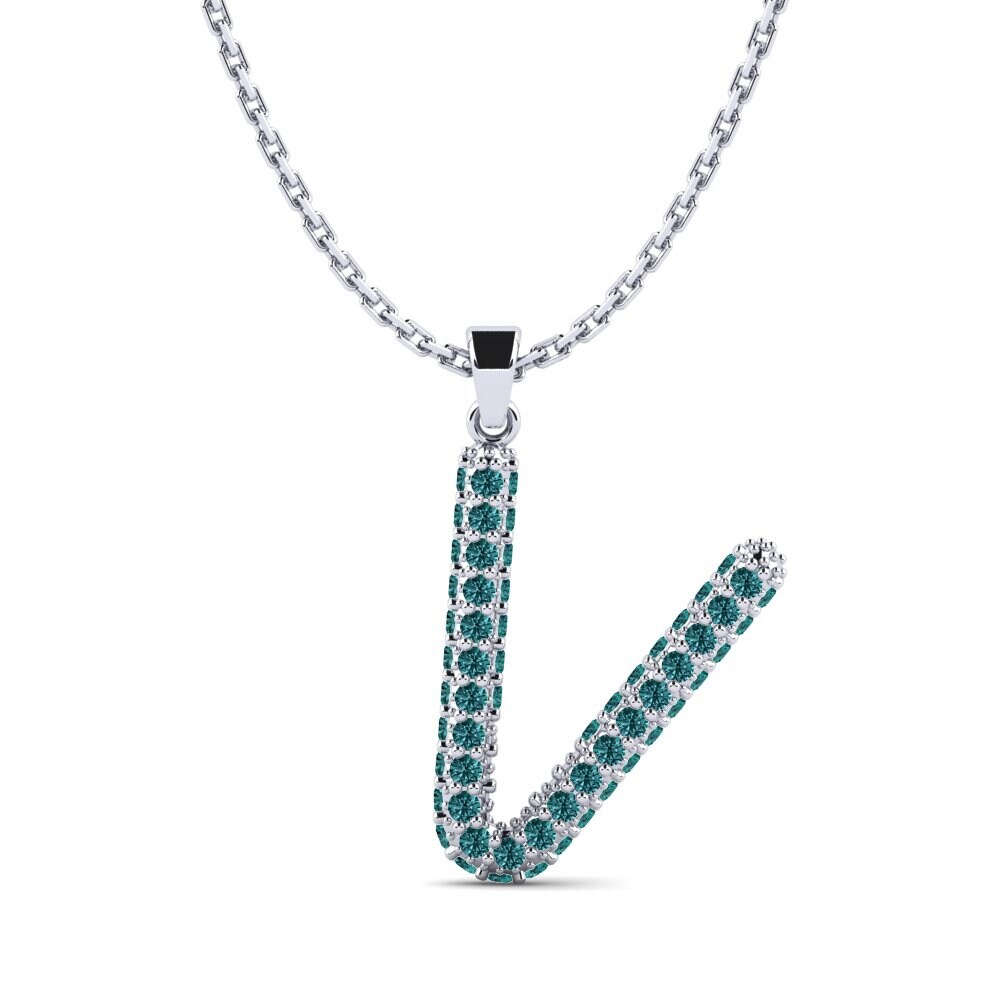 Blauer Diamant Damen anhänger Exeren - V