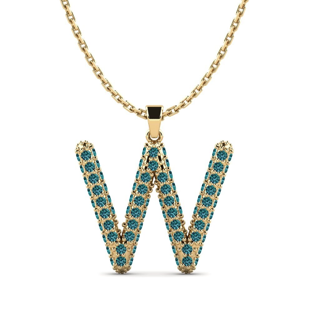Blauer Diamant Damen anhänger Exeren - W