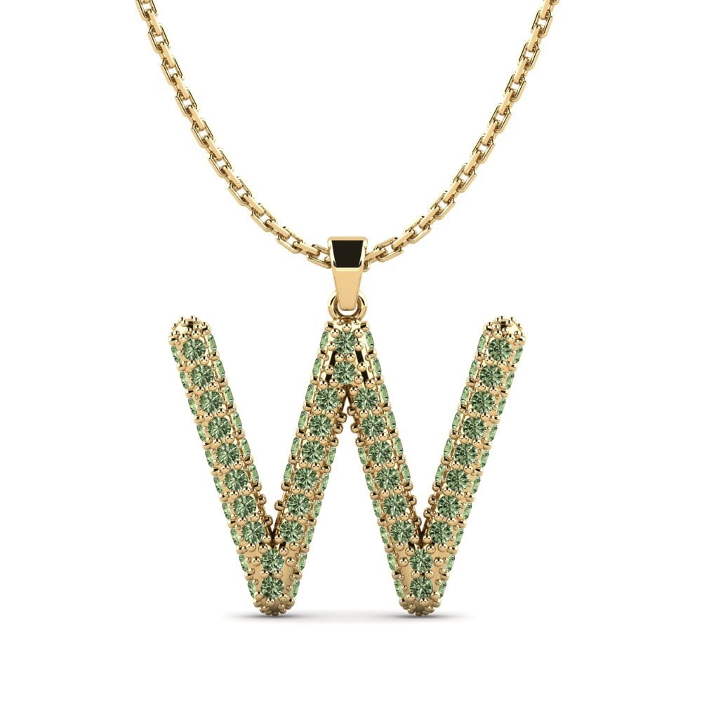 Grüner Diamant Damen anhänger Exeren - W