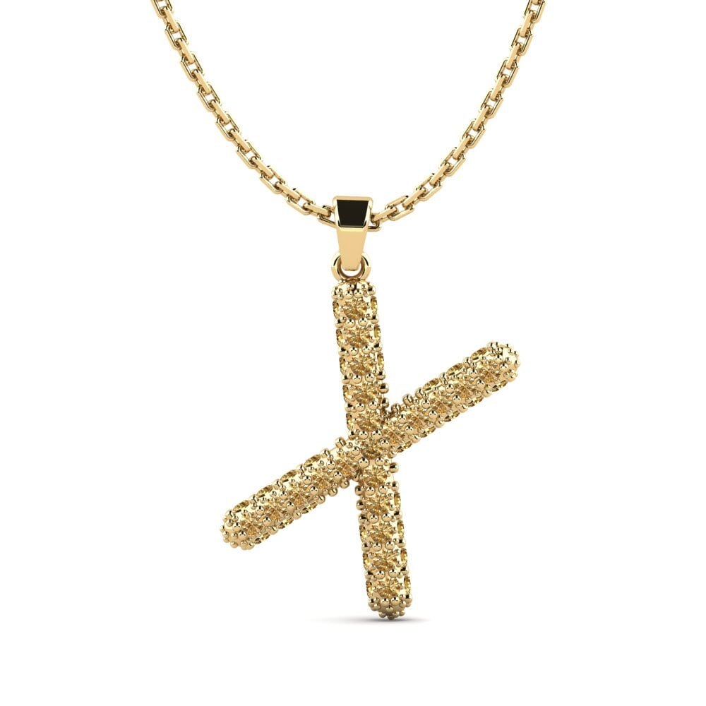 Brauner Diamant Damen anhänger Exeren - X