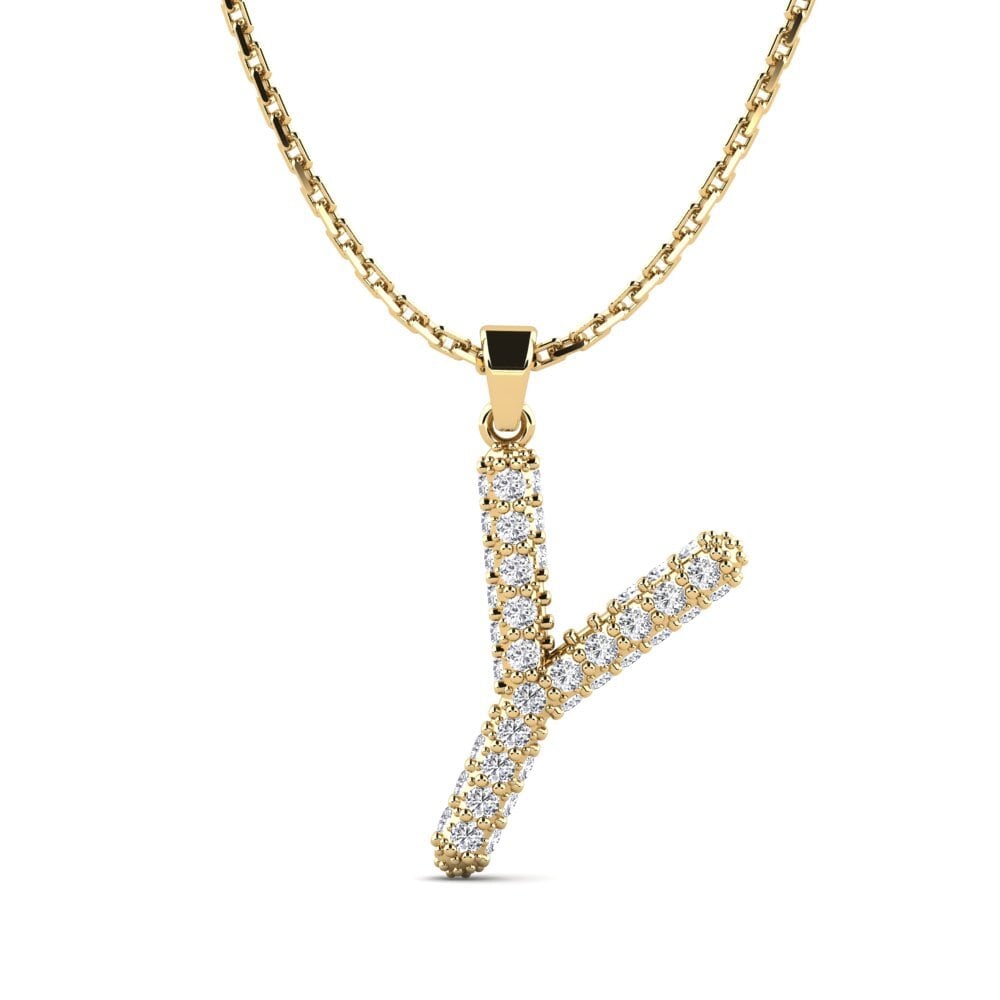 Labor-gezüchteter Diamant Damen anhänger Exeren - Y