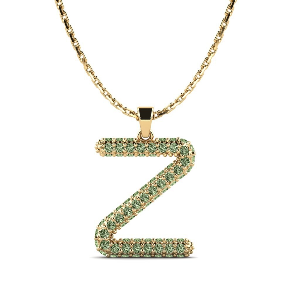 Grüner Diamant Damen anhänger Exeren - Z