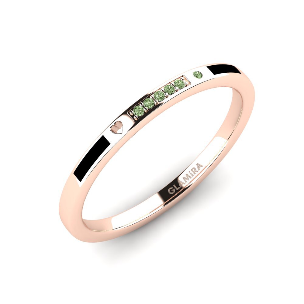 Oro Rosso 375 Diamante Verde Anello da uomo Expai