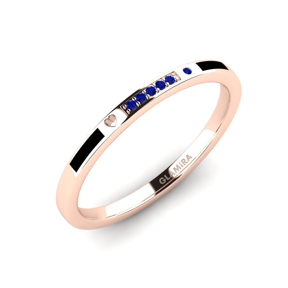 Oro Rosso 750 Zaffiro Anello da uomo Expai