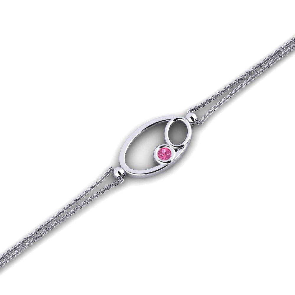 Paladio Turmalina rosa Pulsera de Mujer Exprimer